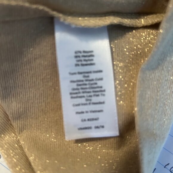 Talbots Camel Metallic long sleeve boat neck top, size 2X - Picture 5 of 5